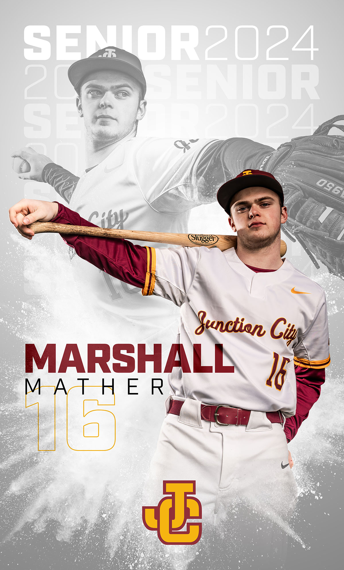 Senior Baseball Player Banner
