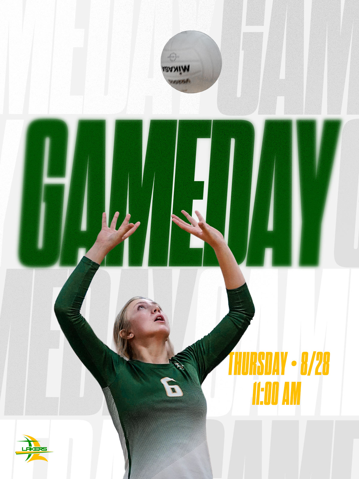 Volleyball Gameday Social Post Graphic